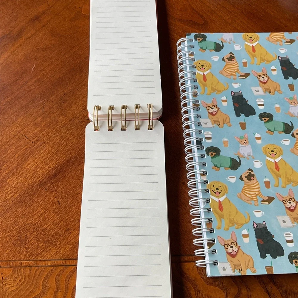 ADORABLE DOGS 🐶🐶, Spiral Journal, Spiral Notepad Bundle NWT